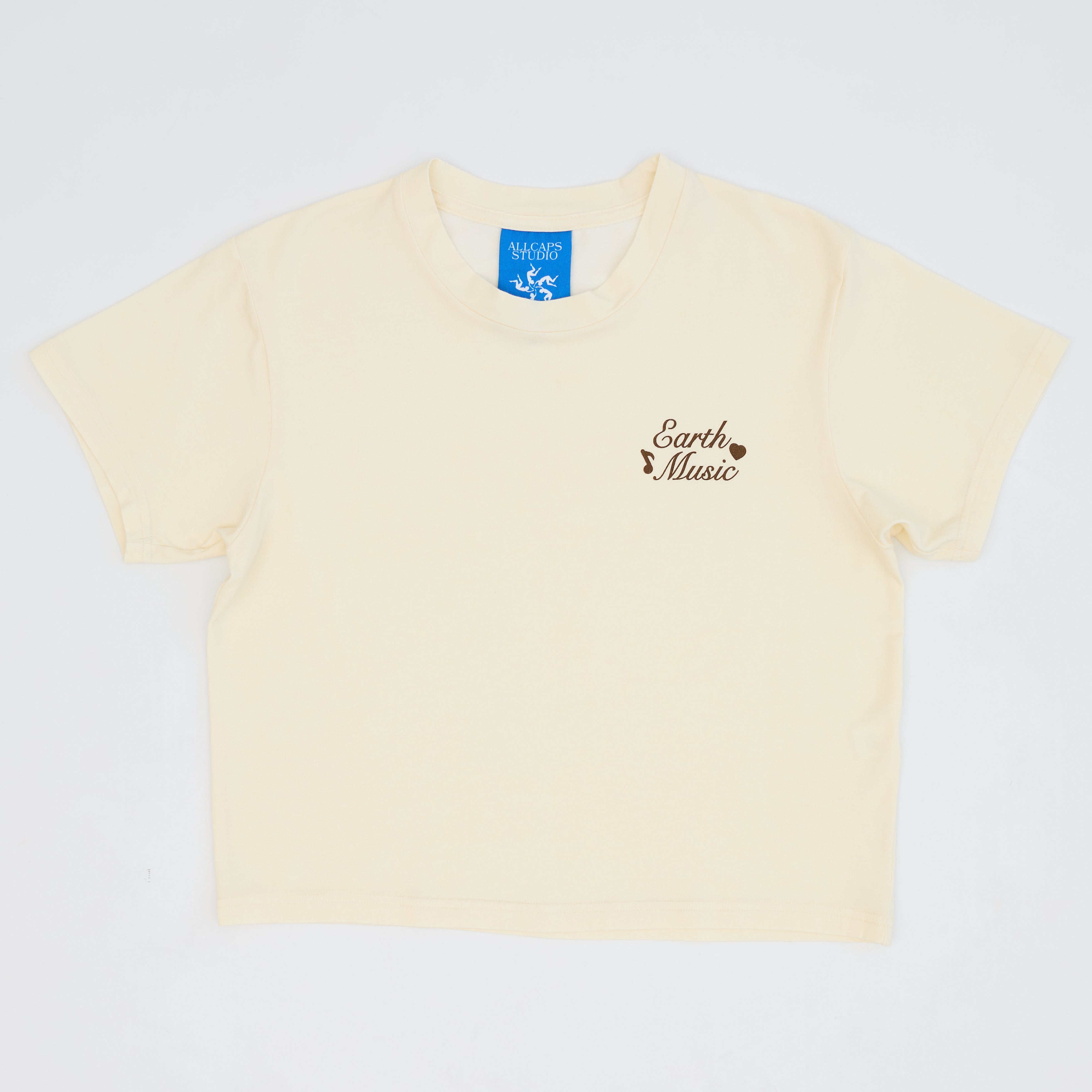 Earth Music Cropped Tee (Creme)