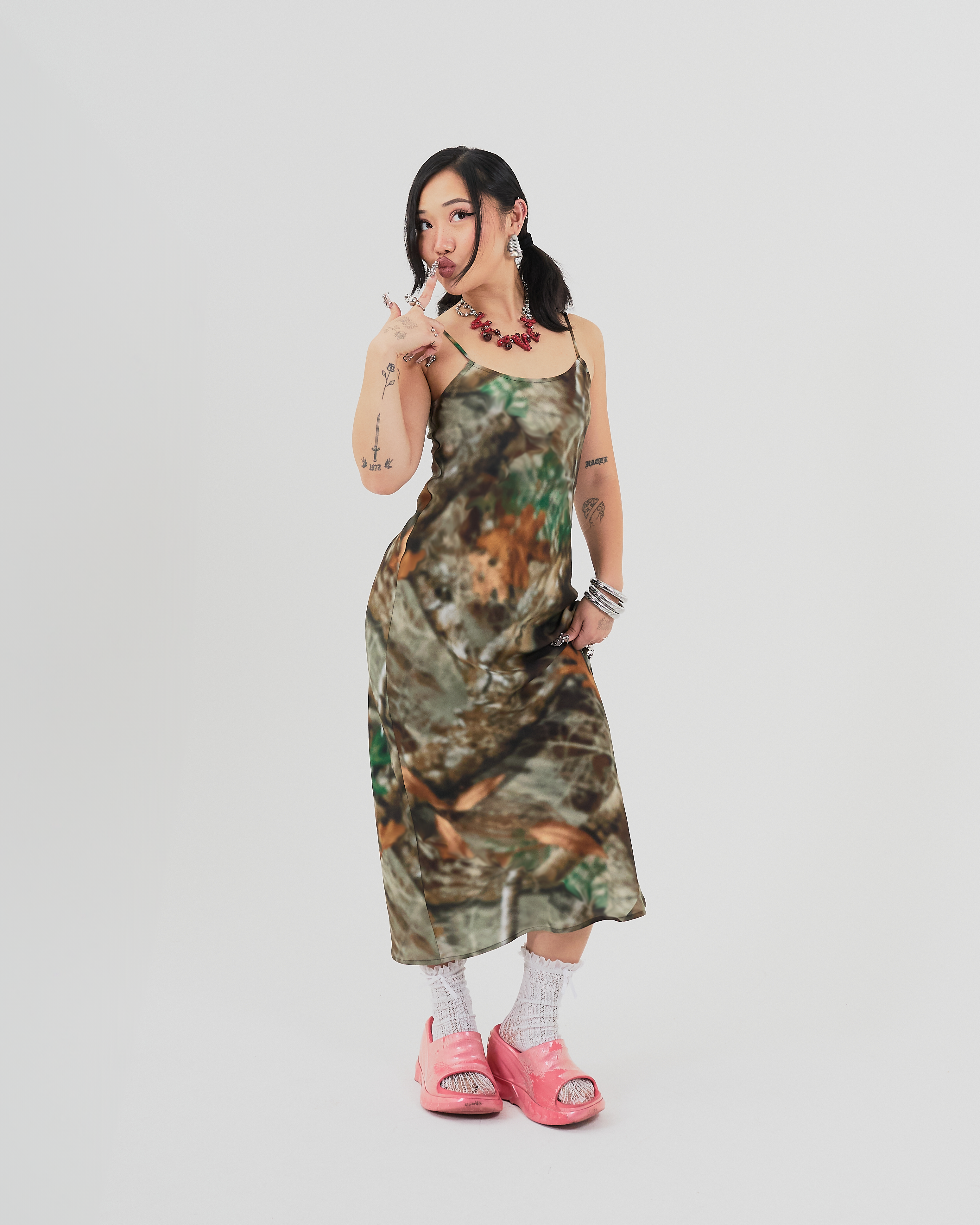 Focus Camo - Slip Dress