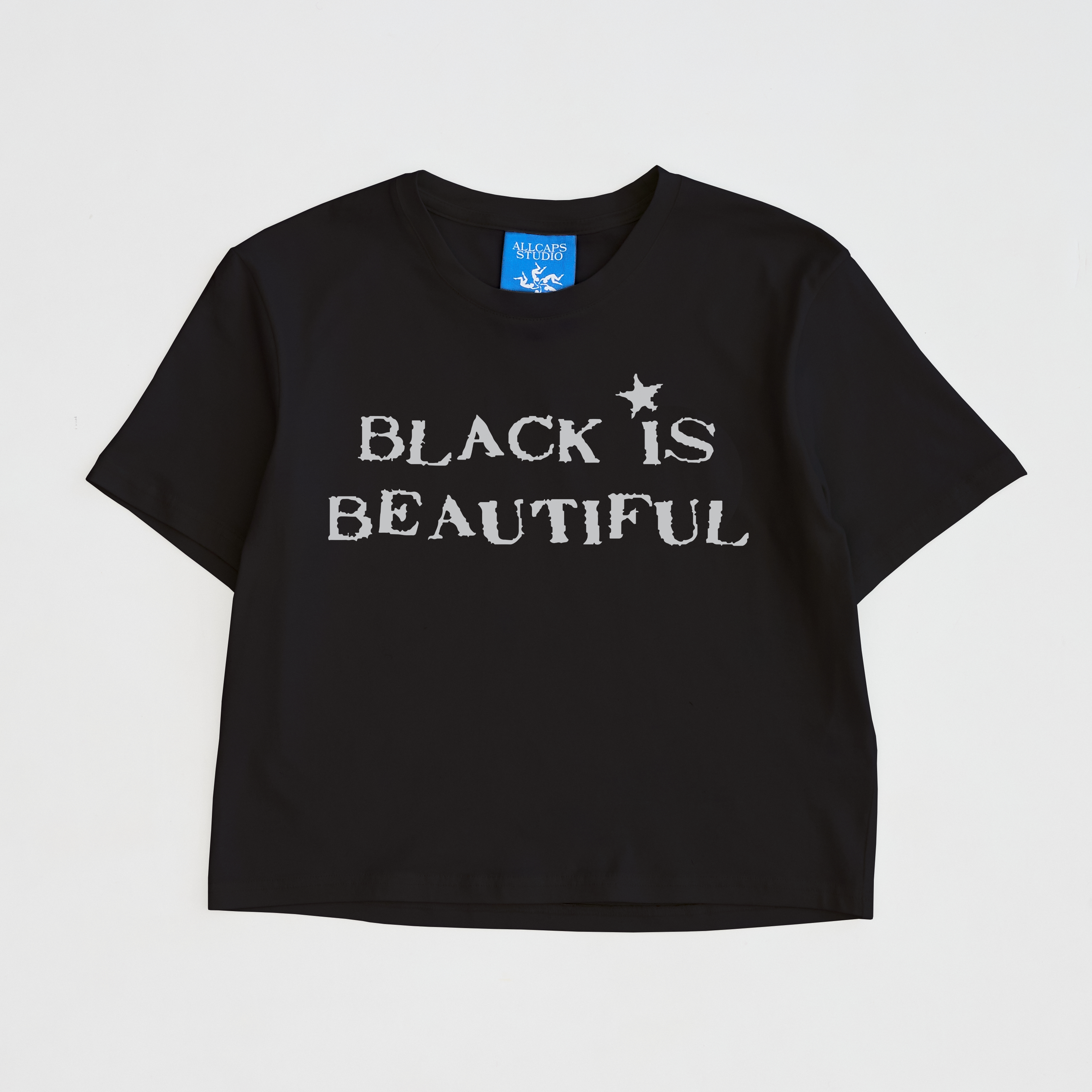 Black is Beautiful - Cropped Womens T-Shirt (Black)