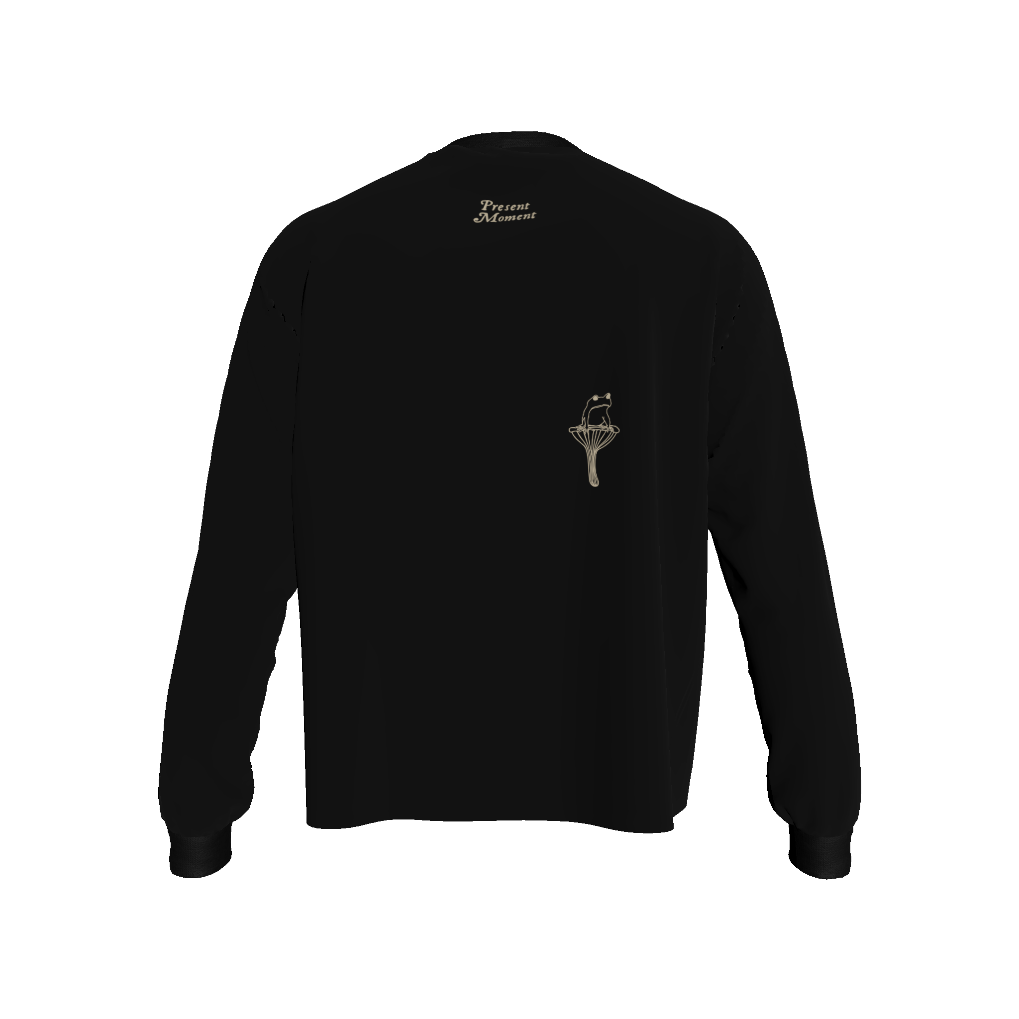 Mushroom Frog L/S T-Shirt (Black)