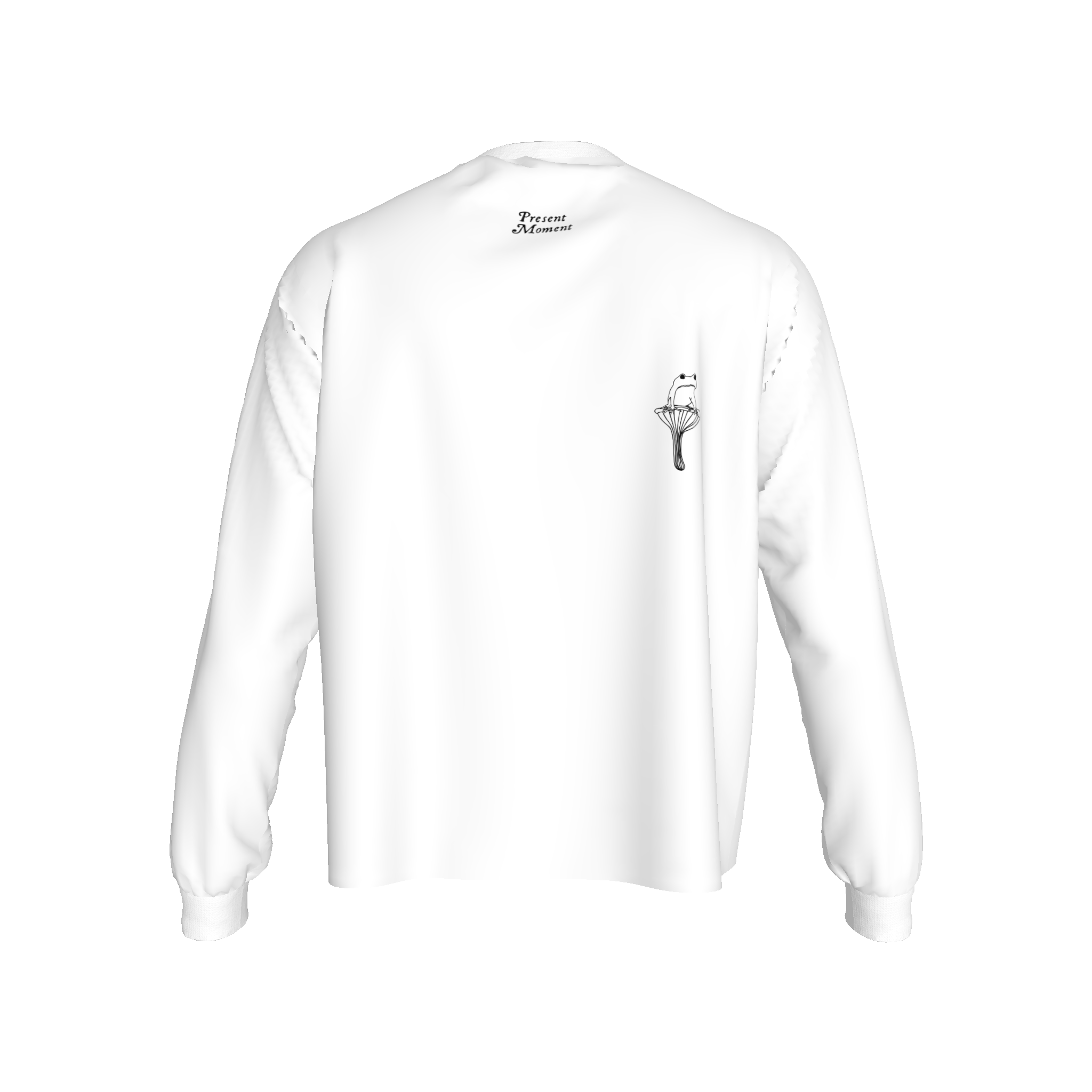 Mushroom Frog L/S T-Shirt (White)