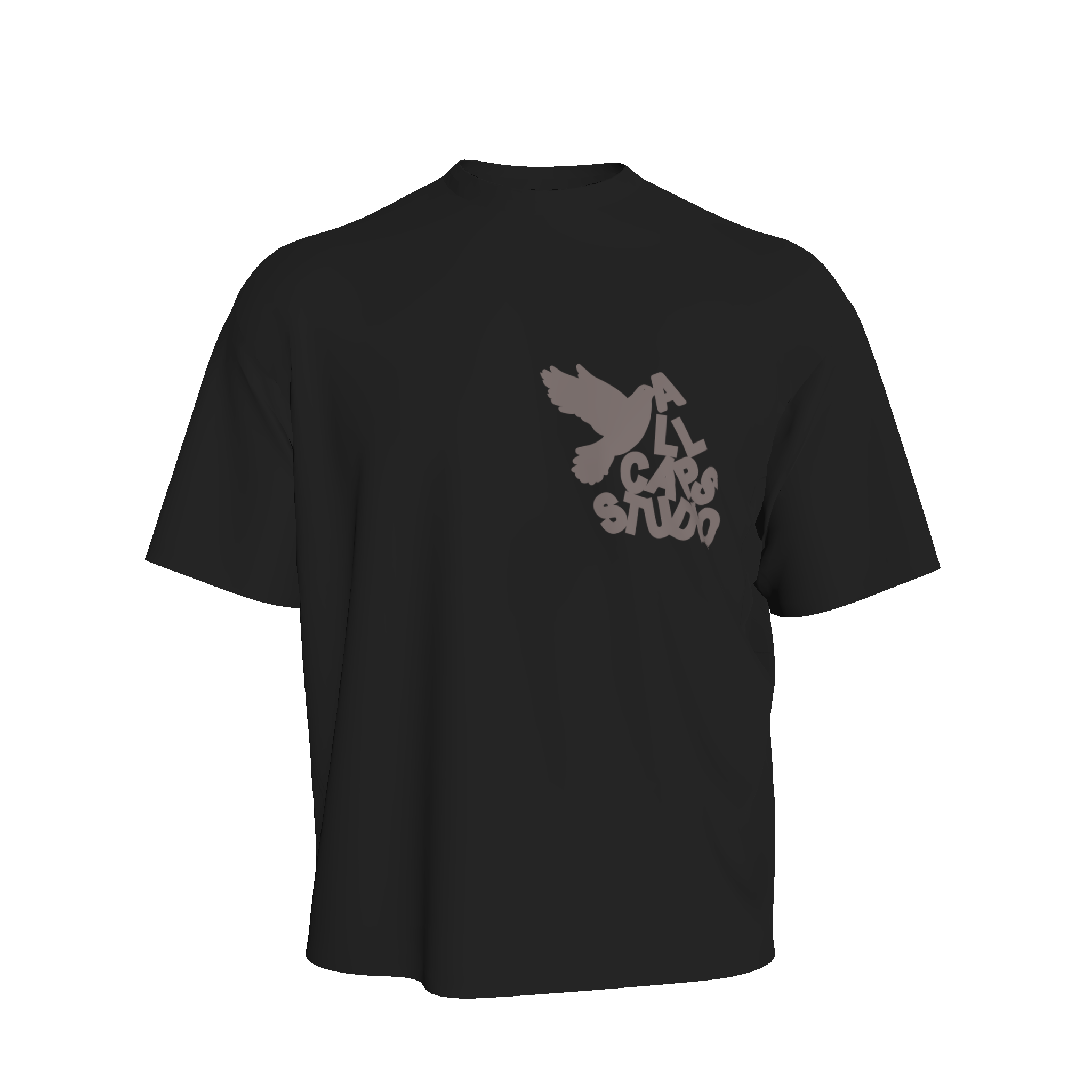 All Caps Studio Bird Logo S/S T-Shirt (Black)