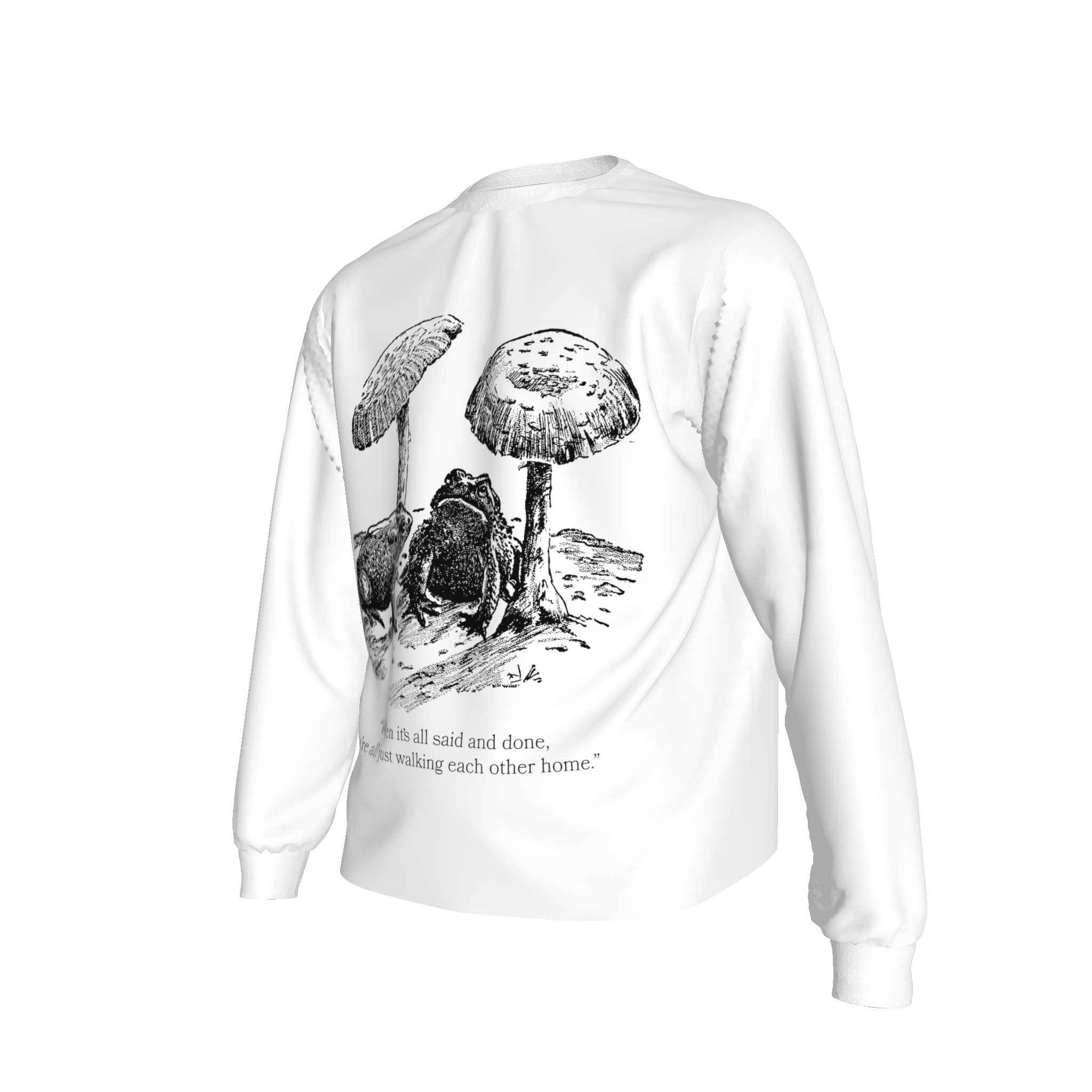 Mushroom Frog L/S T-Shirt (White)