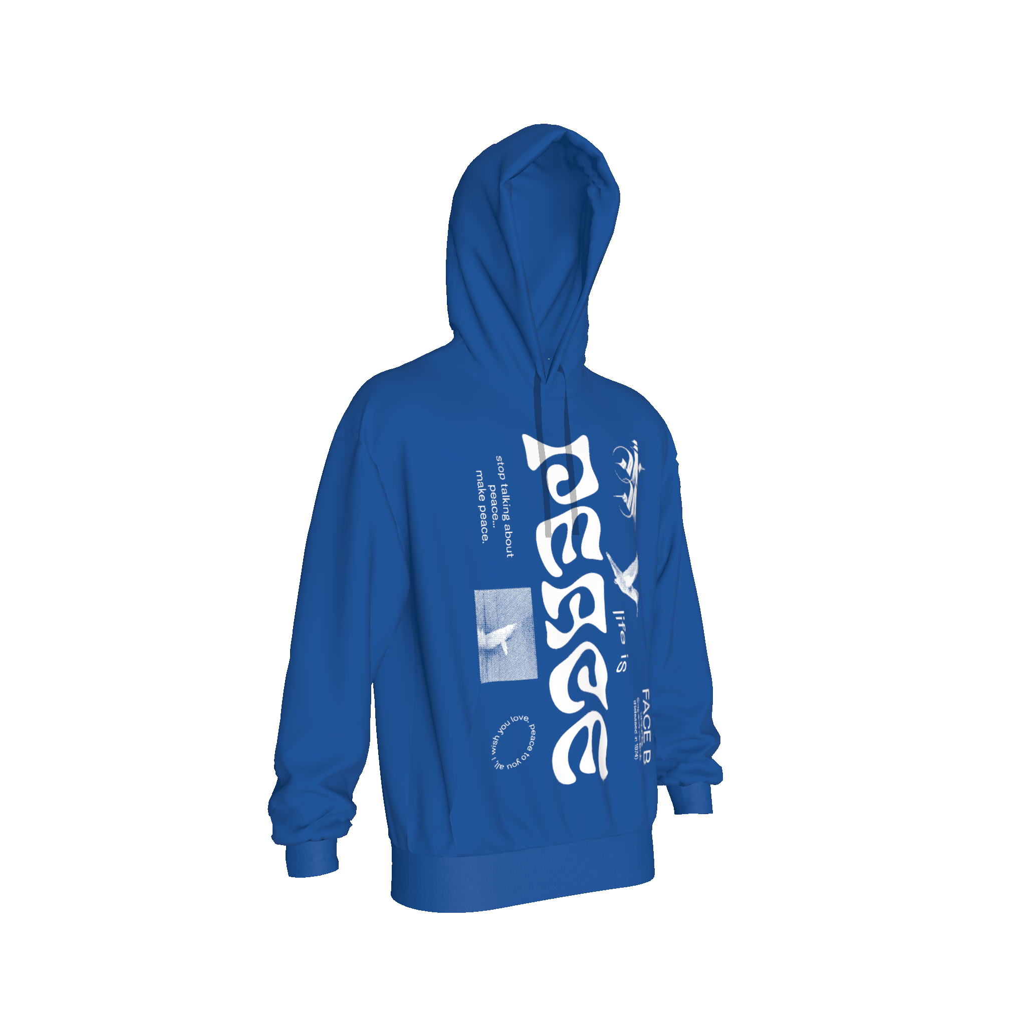 Lumumba Hooded Sweatshirt (Royal Blue)